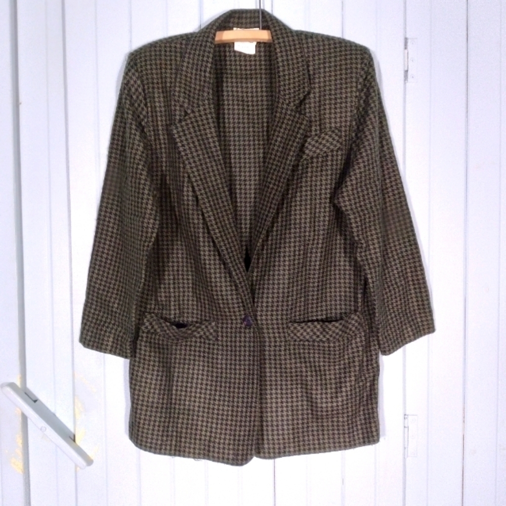 VINTAGE houndstooth blazer